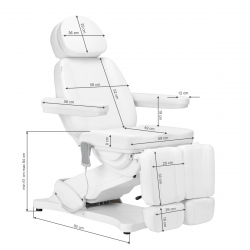 Elektrisk behandlingssäng SILLON CLASSIC PEDI vit 2-motor
