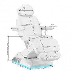 Elektrisk behandlingssäng SILLON LUXURY 2 vit 3-motor, belysning