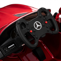 Frisörstol GABBIANO Mercedes röd för barn