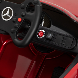 Frisörstol GABBIANO Mercedes röd för barn
