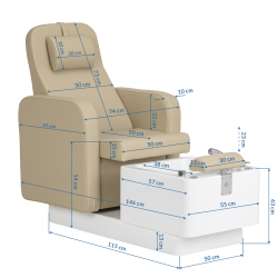 SPA pedikyrstol Sillon Elysia beige