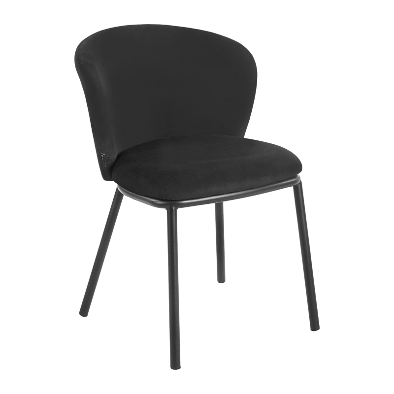 Sammetsstol 4Rico Linea svart