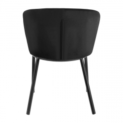Sammetsstol 4Rico Linea svart