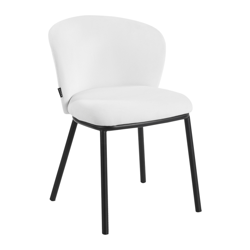 Sammetsstol 4Rico Linea vit