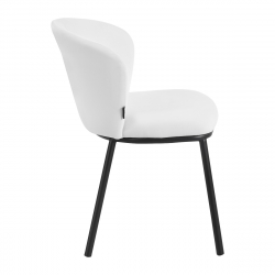 Sammetsstol 4Rico Linea vit