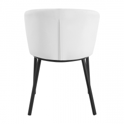 Sammetsstol 4Rico Linea vit