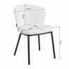 Sammetsstol 4Rico Linea vit