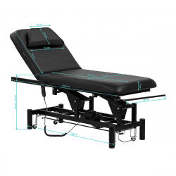 Elektrisk massagebänk / behandlingssäng AZZURRO 684A 1-motor svart
