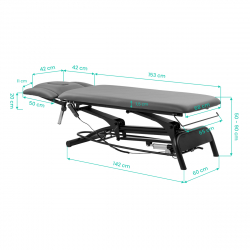 Elektrisk behandlingssäng / massagebänk Balance Novus 4 grå