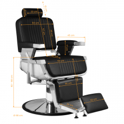 Barberarstol Gabbiano ROYAL X svart