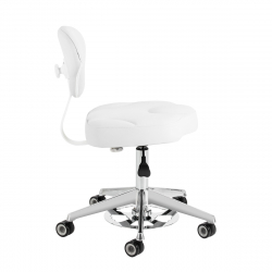 Sadelstol AZZURRO 156F BUMP-UP snövit med ryggstöd