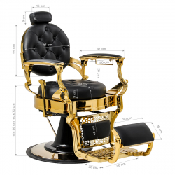 Barberarstol GABBIANO NICCOLO Gold svart