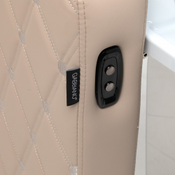 Schamponeringsstol GABBIANO INES beige med elektriskt fotstöd och massage
