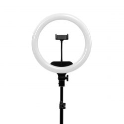 Ringlampa / arbetslampa 13 tum LED svart med stativ