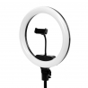 Ringlampa / arbetslampa 13 tum LED svart med stativ