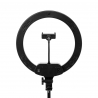 Ringlampa / arbetslampa 13 tum LED svart med stativ