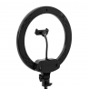 Ringlampa / arbetslampa 13 tum LED svart med stativ