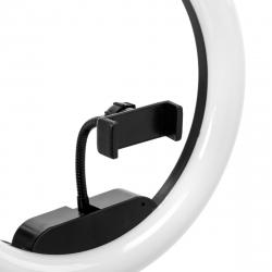 Ringlampa / arbetslampa 13 tum LED svart med stativ