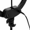 Ringlampa / arbetslampa 13 tum LED svart med stativ