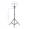Ringlampa / arbetslampa 13 tum LED svart med stativ