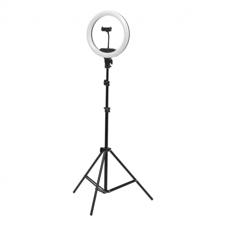 Ringlampa / arbetslampa 13 tum LED svart med stativ