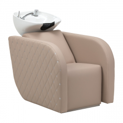 Schamponeringsstol GABBIANO INES beige med elektriskt fotstöd och massage