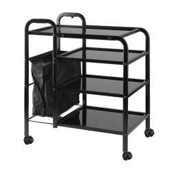 Rullvagn GIOVANNI 1031 Pro Ink svart med sopsäck
