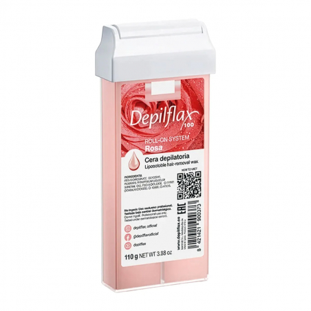 Vax patron / kassett DEPILFLAX 100 Rosa 110 g för paraffinvärmare Roll On
