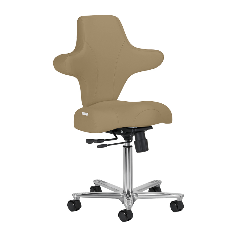 Arbetsstol / sadelstol AZZURRO SPECIAL 152 beige med ryggstöd