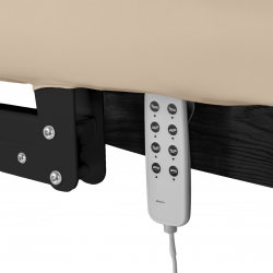 Elektrisk behandlingssäng / massagesäng SPA SILLON RELAX cappuccino / svart trä, 3-motor