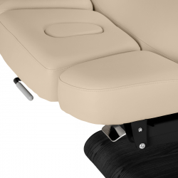 Elektrisk behandlingssäng / massagesäng SPA SILLON RELAX cappuccino / svart trä, 3-motor