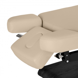 Elektrisk behandlingssäng / massagesäng SPA SILLON RELAX cappuccino / svart trä, 3-motor