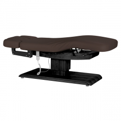 Elektrisk behandlingssäng / massagesäng SPA SILLON RELAX mörkbrun / svart trä, 3-motor