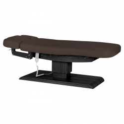 Elektrisk behandlingssäng / massagesäng SPA SILLON RELAX mörkbrun / svart trä, 3-motor