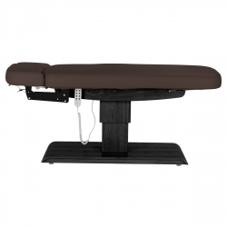 Elektrisk behandlingssäng / massagesäng SPA SILLON RELAX mörkbrun / svart trä, 3-motor