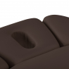 Elektrisk behandlingssäng / massagesäng SPA SILLON RELAX mörkbrun / svart trä, 3-motor