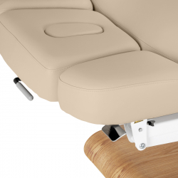 Elektrisk behandlingssäng / massagesäng SPA SILLON RELAX cappuccino / trä, 3-motor