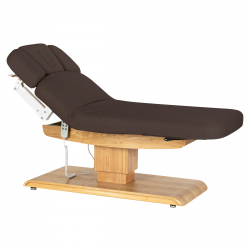 Elektrisk behandlingssäng / massagesäng SPA SILLON RELAX mörkbrun / trä, 3-motor