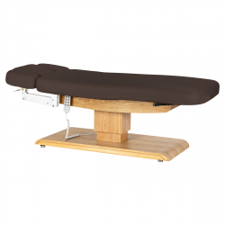 Elektrisk behandlingssäng / massagesäng SPA SILLON RELAX mörkbrun / trä, 3-motor