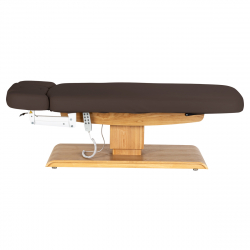 Elektrisk behandlingssäng / massagesäng SPA SILLON RELAX mörkbrun / trä, 3-motor
