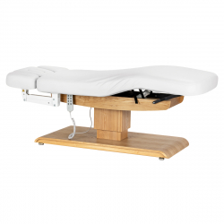 Elektrisk behandlingssäng / massagesäng SPA SILLON RELAX vit / trä, 3-motor