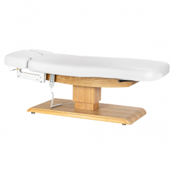 Elektrisk behandlingssäng / massagesäng SPA SILLON RELAX vit / trä, 3-motor