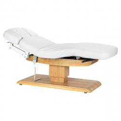 Elektrisk behandlingssäng / massagesäng SPA SILLON RELAX vit / trä, 3-motor