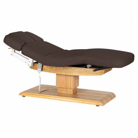 Elektrisk behandlingssäng / massagesäng SPA SILLON RELAX mörkbrun / trä, 3-motor