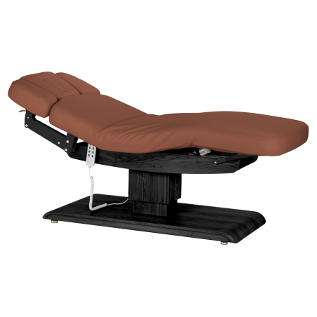 Elektrisk behandlingssäng / massagesäng SPA SILLON RELAX brun / svart trä, 3-motor