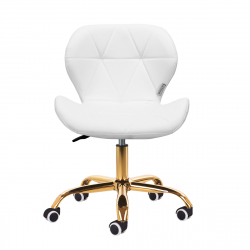 Arbetsstol / kundstol QS-06 GOLD vit