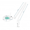 Förstoringslampa / bordslampa S5 LED vit