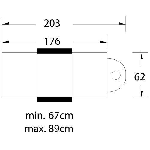 Elektrisk behandlingssäng / behandlingsbänk svart LUX 3-motor