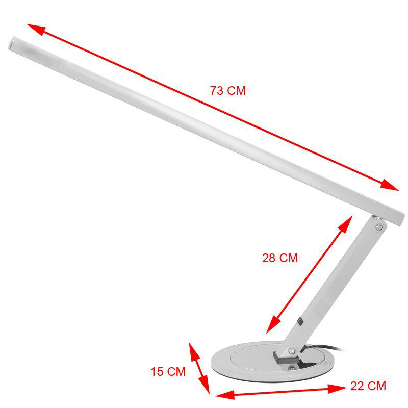 Arbetslampa / bordslampa SLIM 20W silver