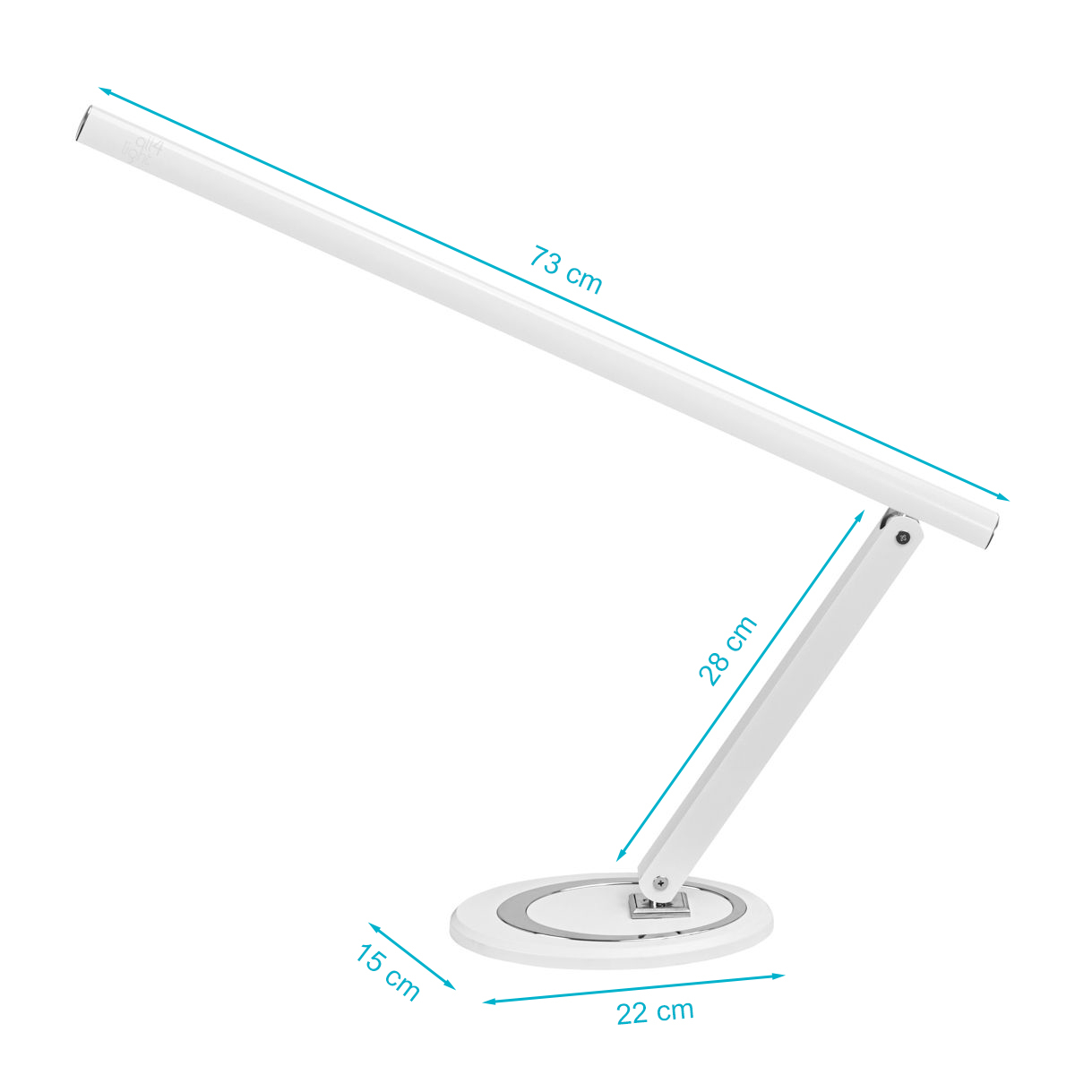 Arbetslampa / bordslampa ALL4LIGHT SLIM LED vit